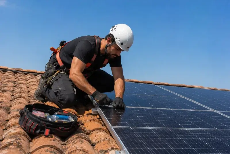 Maintenance et monitoring de panneaux solaires à Gervans
